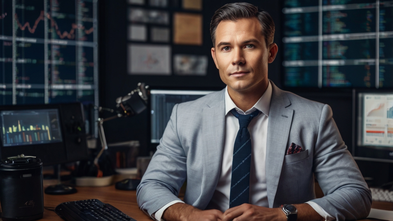 Professioneller Blogger bei der Arbeit
